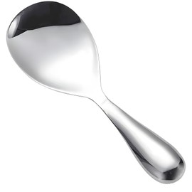 Stainless Steel Rice Paddle and Spoon - Nonstick Rice Spatula for Mixing, Serving, Draining, Scooping and Scraping (Silvery, One Size)