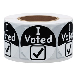 Hybsk I Voted Today with Red, White, and Blue Circle Stickers 1.5 Inch Round 500 Labels Per Roll (Voted)
