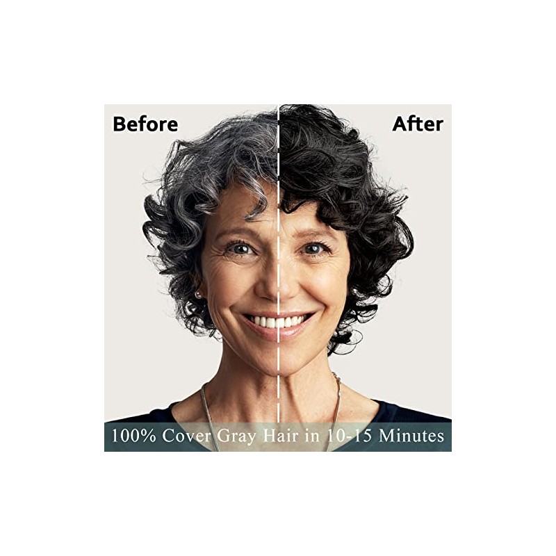 Fvquhvo Champú Instantáneo para Cabello Negro para Cabello Gris -
