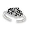 Sideways Hamsa Open .925 Sterling Silver Hand of Fatima Rope