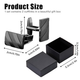 Men's Cufflinks High Quality Cufflinks for Men in Silver with Gift Box - Elegant and Stylish for Wedding, Business and Formal Occasions, No, No