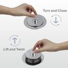 Chrome Tub Drain Lift &Turn Tub Trim Set with Two-Hole