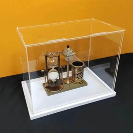 Clear Acrylic Display Case-Assemble, Top Cove Openable Door, Thickened Base, Dust Protection Showcase for Action Figures, Toy Collectibles (30 x 15 x 25 cm / 12 x 6 x 10 inches)