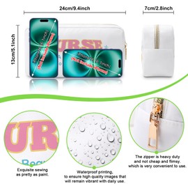 Nurse Gifts for Women Makeup Bag Nursing Gifts for Nurse Graduation Nurse Gifts for Female Thank You Gifts for Nurse Practitioner Rn Cosmetic Pouch Inspirational Gifts for Nurses Week Retirement Bag