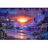 Ceramic Backsplash Tile Mural Beach Scene Seaside Ocean Kitchen/Bathroom/Shower -