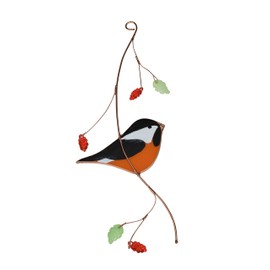 Chickadee Stained Glass Sun catcher for Window Decoration Outdoor Garden Decor A Lovely Gift for Your Family