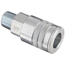 Dixon Valve & Coupling DC25 Steel Air Chief Industrial Interchange Quick-Connect Air Hose Socket, 3/8" Coupler x 3/8" NPT Male Thread, 70 CFM Flow Rating