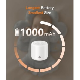 Dreamegg Portable White Noise Machine, 1000mAh Battery, Travel Sleep, Cream | Egg-Sized, 16 Sounds, USB-C, Timer, Baby & Adults, Office Privacy, Gift 