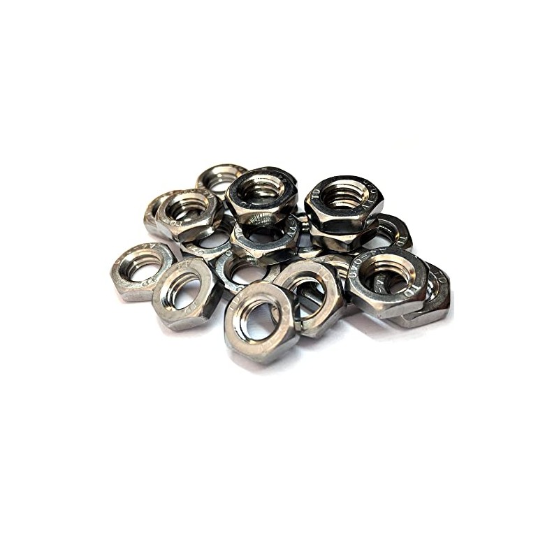 M8 Thin Nut DIN439, A4 (316) Stainless Steel (Pack of