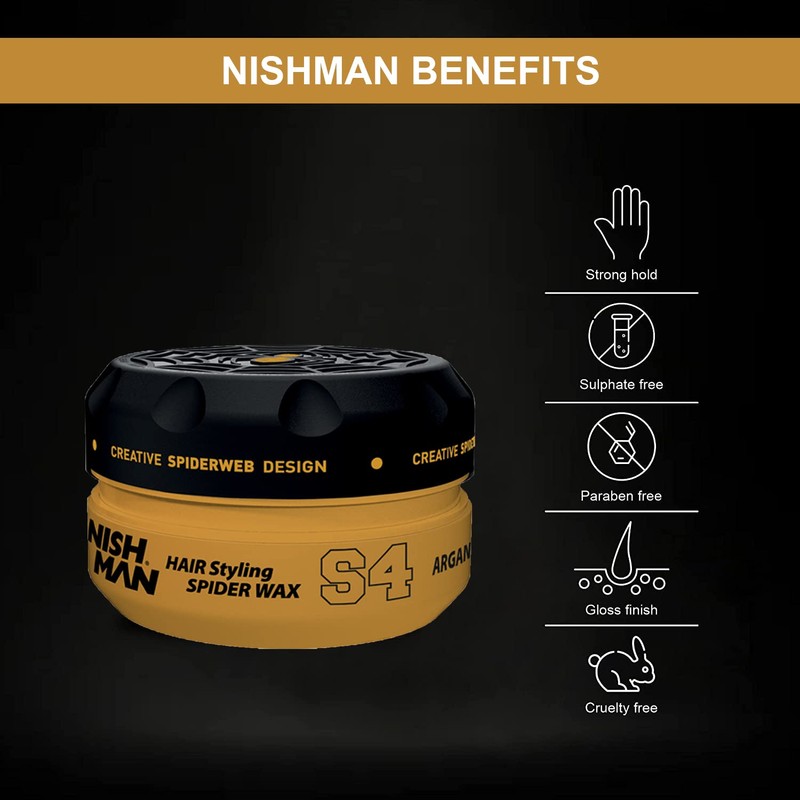 nishman Cera para Cabello Hombre Fijación Brillo Firmeza Hair Styling