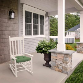 Arden Selections Rocking Chair Cushion, 2 Pack, 21 x 21, Rain-Proof, Fade Resistant, Cushion for Rocking and Outdoor Chairs 18 x 20, Moss Green Leala