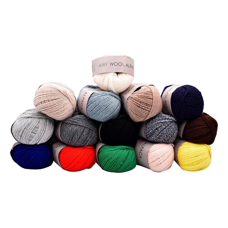 DARUMA Hand Knitting Yarn, Airy Wool Alpaca, Thick Col. 14