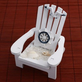 NUOBESTY 2 Pieces Mini Beach Chair Decorative Beach Chair Miniature Furniture Dollhouse Garden Furniture Deck Chair Micro Landscape Beach Chair Fairy Garden Maritime Decoration for Living Room