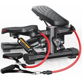 Steppers for Exercise at Home, Stair Stepper for Home Gym with 350LB/400LB Capacity, Mini Stepper with Resistance Bands for Cardio Full Body Workout - Style: FITSTEP500