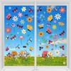 WALPLUS Butterfly Window Stickers Peel and Stick Flower Window Stickers