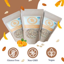 Maple Nut Kitchen Gluten-Free and Vegan Tropical Orange Granola - Mango, Coconut, Almonds, and Tangerine Infused Healthy & Crunchy Artisanal Granola | 3-Pack