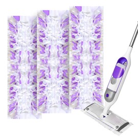 Disposable Power Mop Pads Refills for PowerMop，Multi-Surface Mopping Pad Refills for Floor Cleaning (White & Purple, 3 Pack)