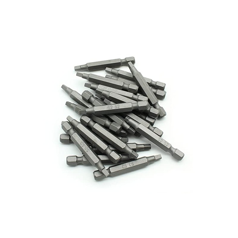 TEMO 25 pc #2 Square Robertson 2 Inch Screwdriver Insert