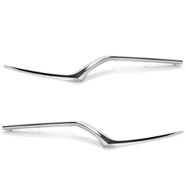 HECASA Headlight Molding Compatible with 2017-2019 Honda CR-V CRV Front Bumper Head Light Grille Trim Chrome Replace for 71173-TLA-A00 HO1212121 71123-TLA-A00 HO1213121 Left&Right Side - 2 Packages