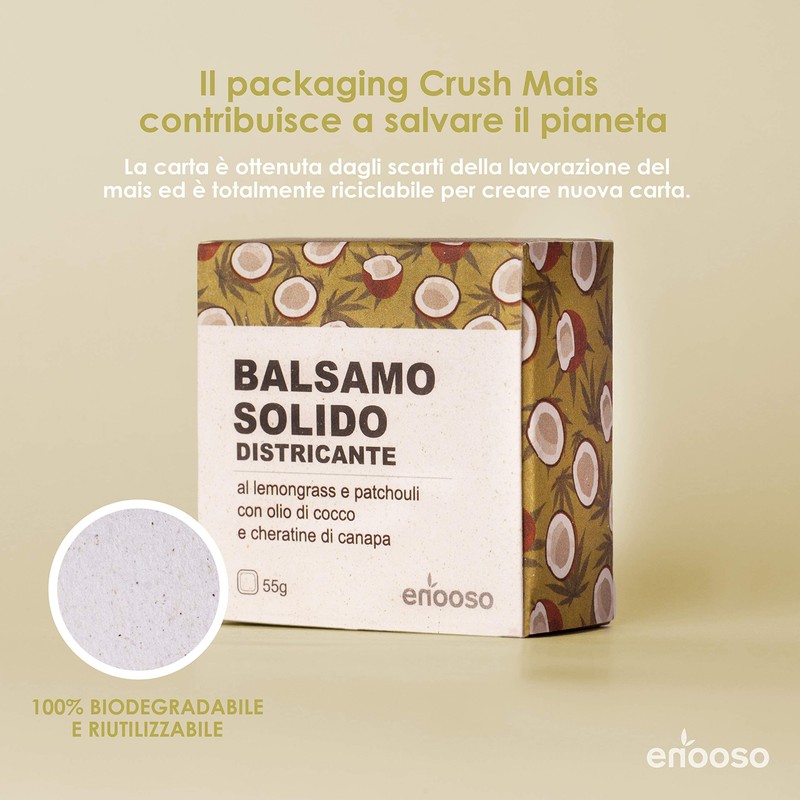 Solid Conditioner Made of Organic Coconut 55 g - Enooso