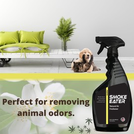 Smoke Eater All Purpose Odor Eliminator - Breaks Down Foul Scents at the Molecular Level - Smoke, Food, Pet and Stale Odor - Ideal For The Home, Apartment Cars, Boats - 22 oz Trigger Bottle (Jasmine)