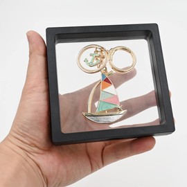 LaKon Lacon Fashionable Ship State Key Chain Metal Beautiful Gift Keepsake Present Key Ring Enamel Luxury Keychain, gold