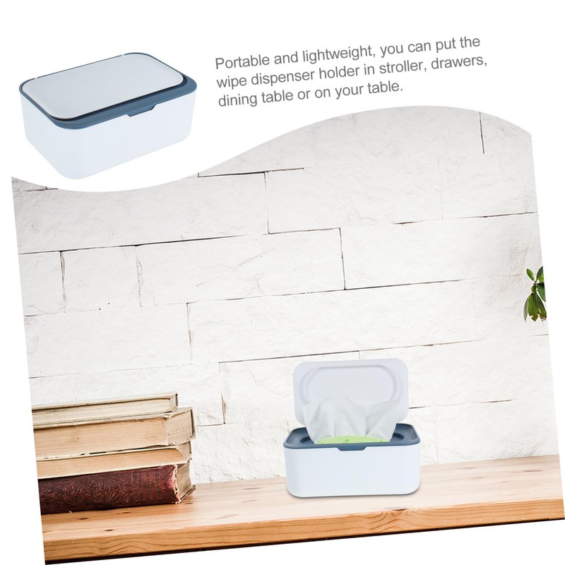 OHPHCALL Reusable Wipes Container Tissue Box Dispenser Flushable Wipes Holder