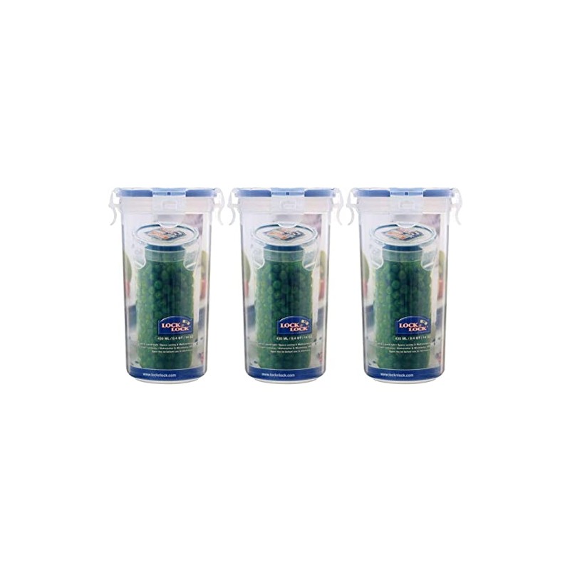 3 X Lock and Lock 430ml Plastic Food Storage Container