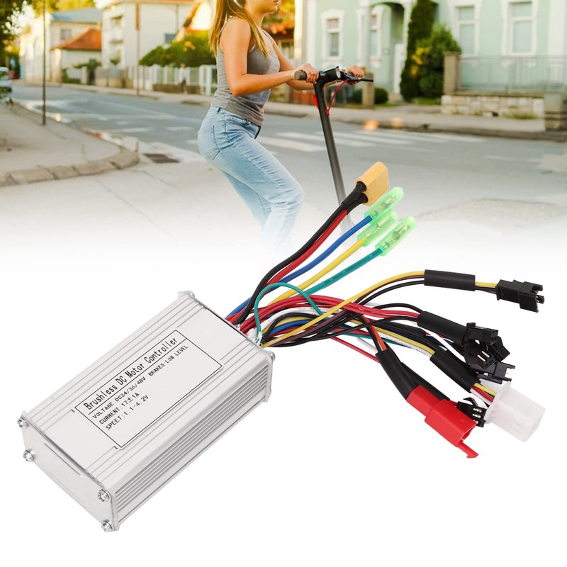 BuyWeek Brushless Motor Controller, 24V 36V 48V 17a 3-Mode Sine