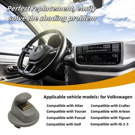 Muyesm Interior Sun Visor Hook Clip Bracket Fit for Volkswagen Atlas,for Touran,for Tiguan for T-ROC,for T-Cross,for Passat,for Golf MK7,MK8,for Crafter,for Arteon,2014-2024,(1pcs Grey)