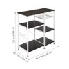 DESIGNSCAPE3D Kitchen Bakers Rack with Hooks, Microwave Stand 3-Tier Utility