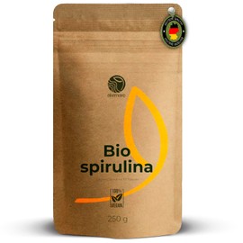 Spirulina Pulver Bio 250 g – Alvimare Premium Qualität – Hochwertiges Superfood, Reich an Proteinen & Vitaminen, Perfekt für Smoothies & Detox, Vegan & Rein