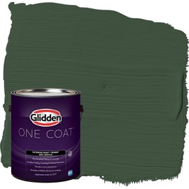 Glidden One Coat 1 gal. Pine Forest/Green Satin Exterior Paint with Primer