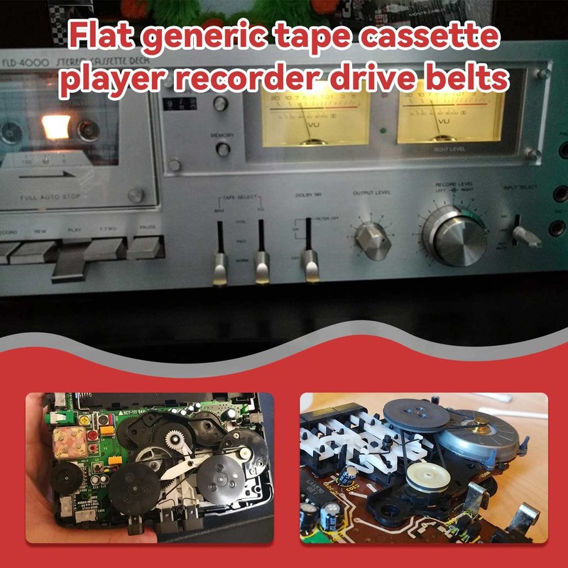 Recorder Rubber Belts - Cassette Recorder Repair Maintenance Mix Flat
