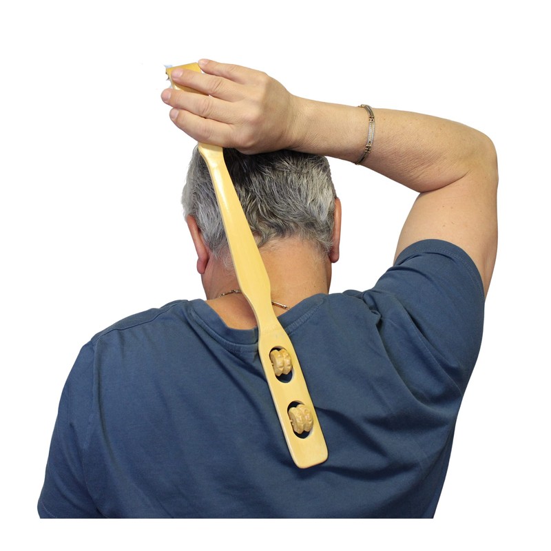 Dependable Industries inc. Essentials Bamboo Wood Back Scratcher with Massage