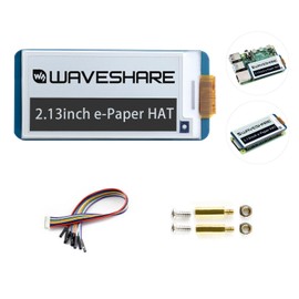 Waveshare 2.13 Inch e-Paper Display HAT 250x122 Resolution E-Ink Screen Electronic Paper Module with Embedded Controller for Raspberry Pi 2B 3B Zero Zero W,SPI Interface