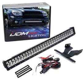 iJDMTOY Lower Grille 30-Inch LED Light Bar Kit Compatible with 2003-2009 Toyota 4Runner, Includes 180W High Power LED Lightbar, Lower Bumper Opening Mounting Brackets & On/Off Switch Wiring Kit