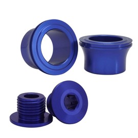 Runfarr Motorcycle Front Wheel Hub Spacers+Front Wheel Axle Nut Screw,M16*1.5P Axle Lock Nut Bolts Screw Wheel Hub Spacers for Sur-Ron Light Bee S/X-Blue