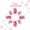 Valentine's Day Press on Nails Short Square Fake Nails With