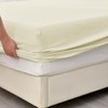 AL NOOR HOME Premium Cream Fitted Sheet - 100% Pure