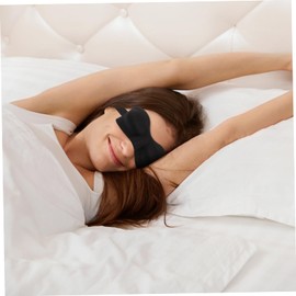 IWOWHERO 2Pcs Comfortable Blindfold Eye Masks Contoured Sleeping Eye Covers for Total Light Blockage for Travel Home and Deep Sleep