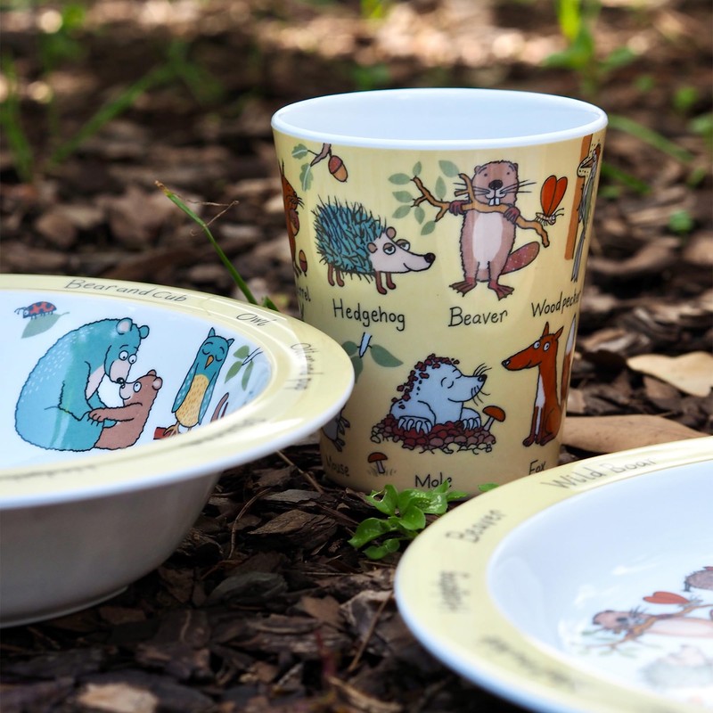 Tyrrell Katz Kids Woodland Theme Bowl in Melamine - Dishwasher