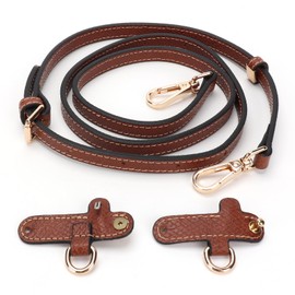 ZOLGINAH Shoulder Strap for Longchamp Women's Bag, Shoulder Strap for Longchamp Mini Bag Straps, No-Punch & Adjustable, Leather Shoulder Strap for Shoulder Bag Women, Braun01