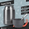 Dimono® Thermobehälter Warmhaltebehälter; Lunch-Box To-Go Lebensmittelbehälter Essensbehälter Speisegefäß aus Edelstahl