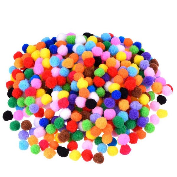 Xinlie Pom Pom Balls Pom Poms for Crafts Making Felt Balls Colourful Pompoms for Crafts Mini Pom Poms Balls Colourful Pompom for Children and Adults Decorating Sewing DIY Party (Pack of 1000)