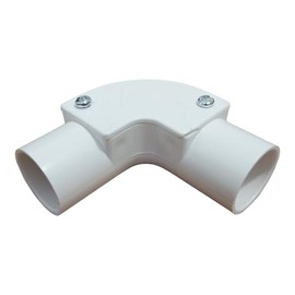 20mm Inspection Elbow for PVC Conduit 90 Degree Bend White - Pack of 1