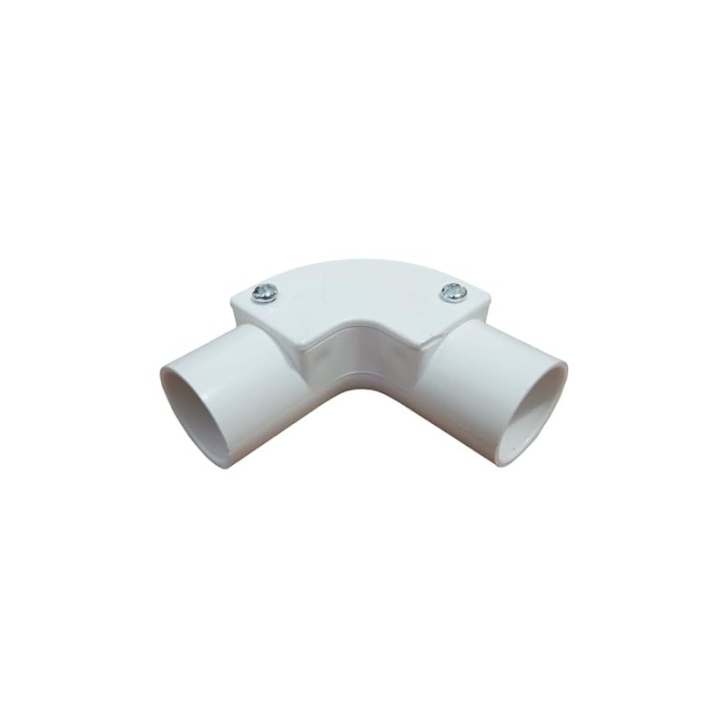 20mm Inspection Elbow for PVC Conduit 90 Degree Bend White