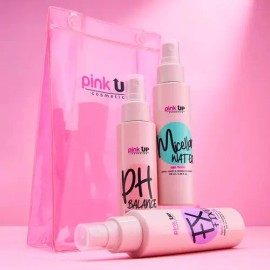 Pink Up Mini Kit Skincare Edición Limitada 3pz 100ml  Bolsa                                                                                           
