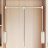bimiti Pull Down Closet Rod White, Adjustable 33-45 inches Side