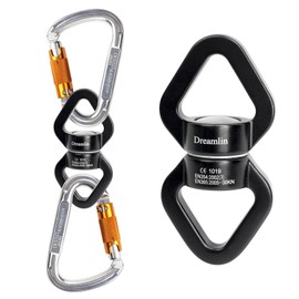 Aerial Trapeze Hardware Rotation for Yoga Straps Aerial Silks and Yoga hammock Aerial Lyra hoop Hanging kit a Single Rig Point Spin (Black set 3)